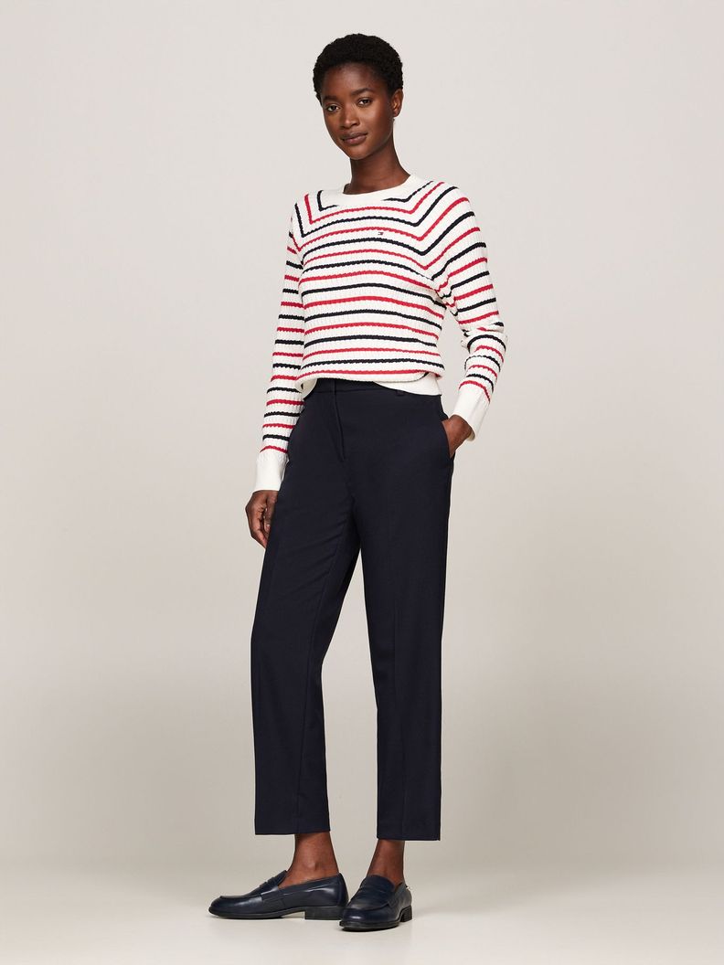 Sweater Relaxed Trenzado Multicolor Tommy Hilfiger-1