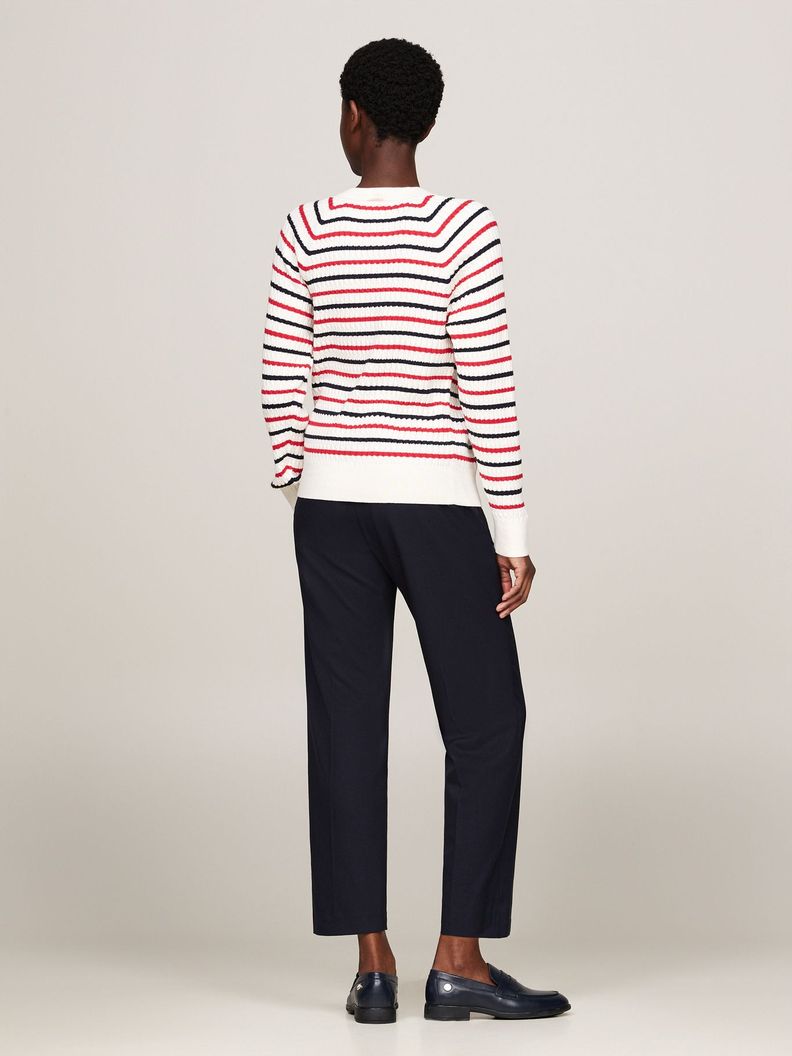 Sweater Relaxed Trenzado Multicolor Tommy Hilfiger-2