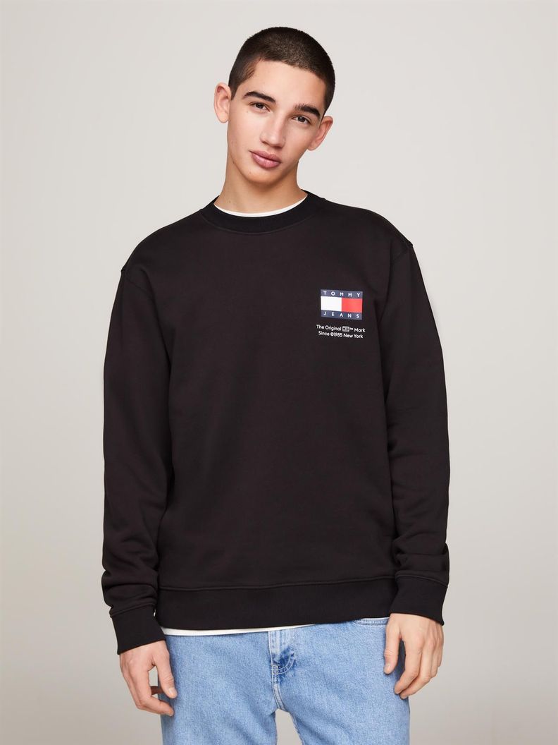 Polerón Essential Con Logo Negro Tommy Jeans-0