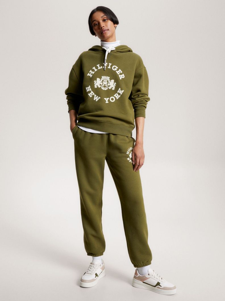 Polerón Hoodie Con Logo Varsity Verde Tommy Hilfiger-1