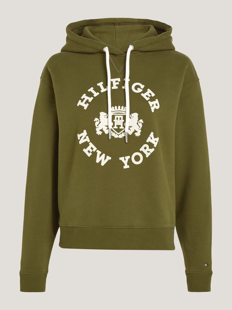 Polerón Hoodie Con Logo Varsity Verde Tommy Hilfiger-4