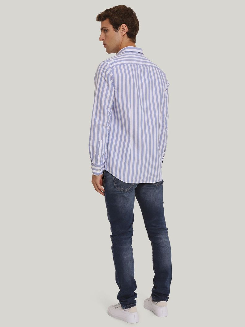 Camisa Oxford De Rayas Slim Fit Blanco Tommy Hilfiger-2