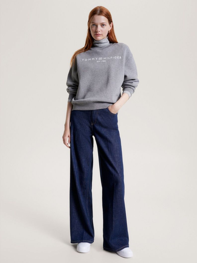 Polerón Modern Con Logo Gris Tommy Hilfiger-1