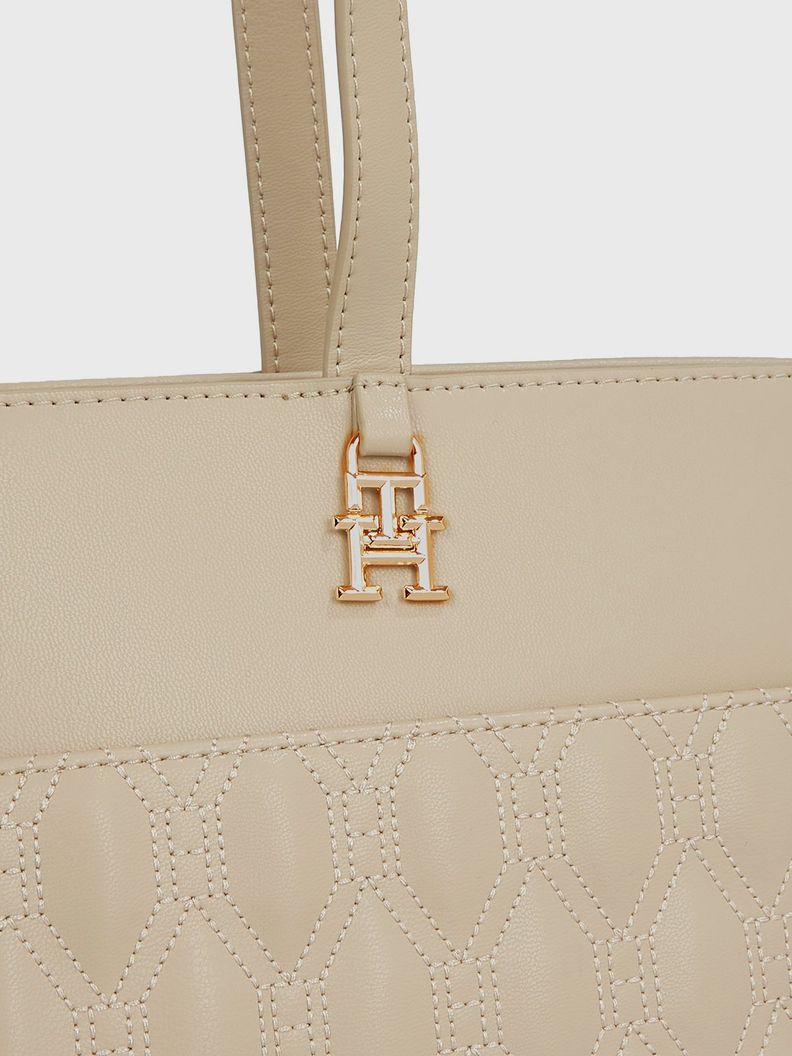 Tote Im Latam Quilting Beige Tommy Hilfiger-2