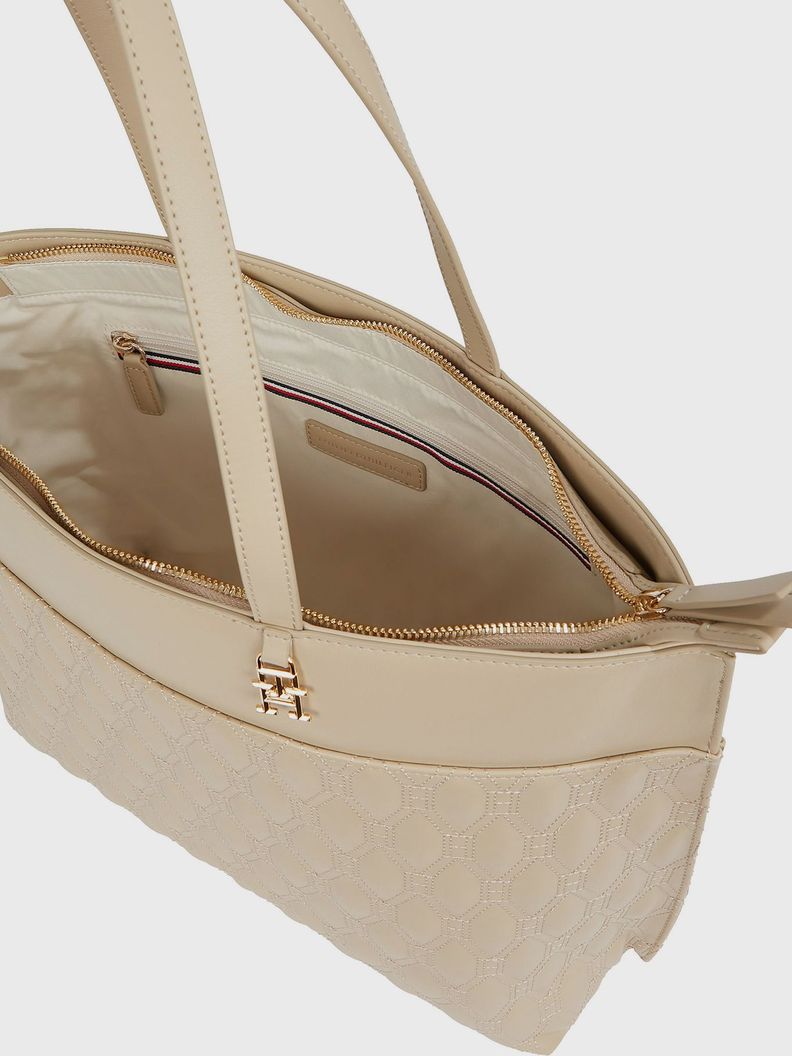 Tote Im Latam Quilting Beige Tommy Hilfiger-3