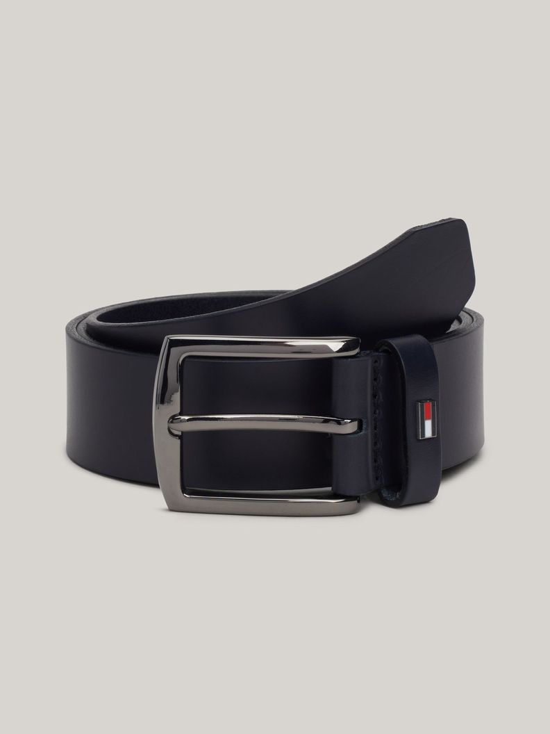 Cinturón Denton De Cuero Esmaltado Negro Tommy Hilfiger-0
