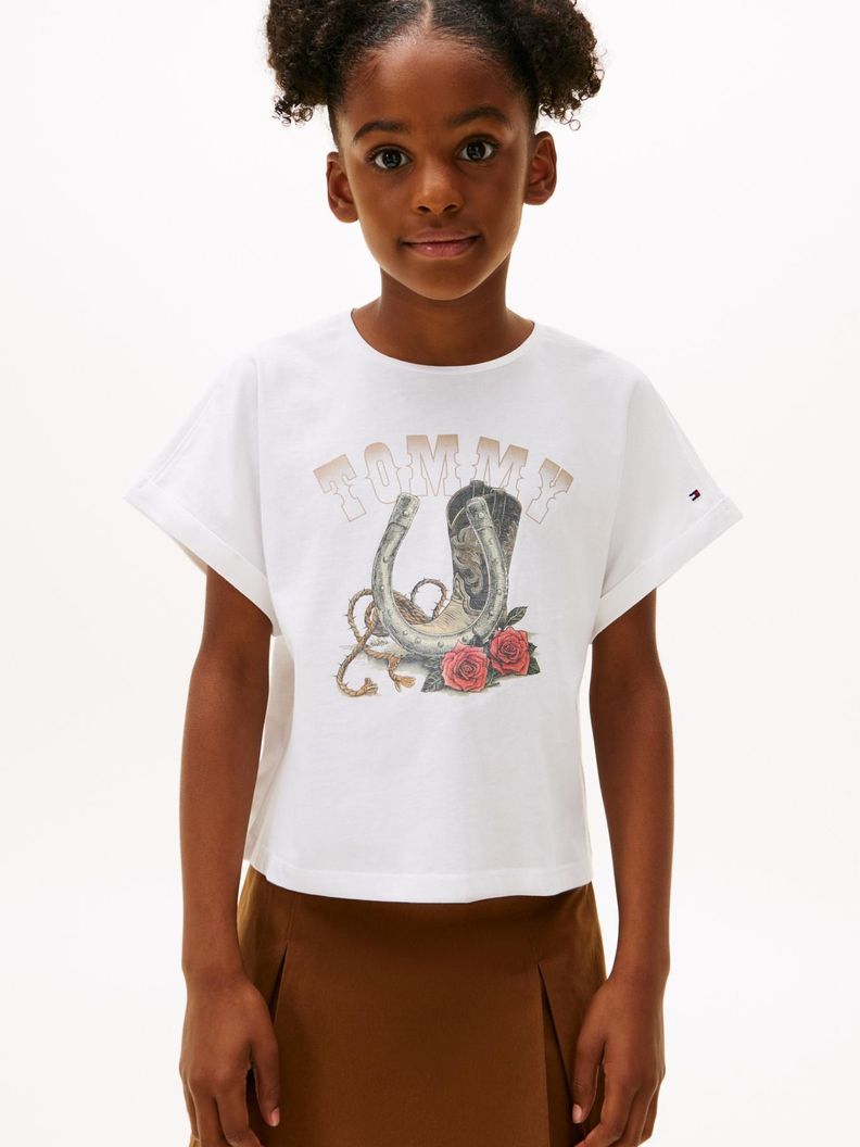 Polera Con Logo Grafico Blanco 2