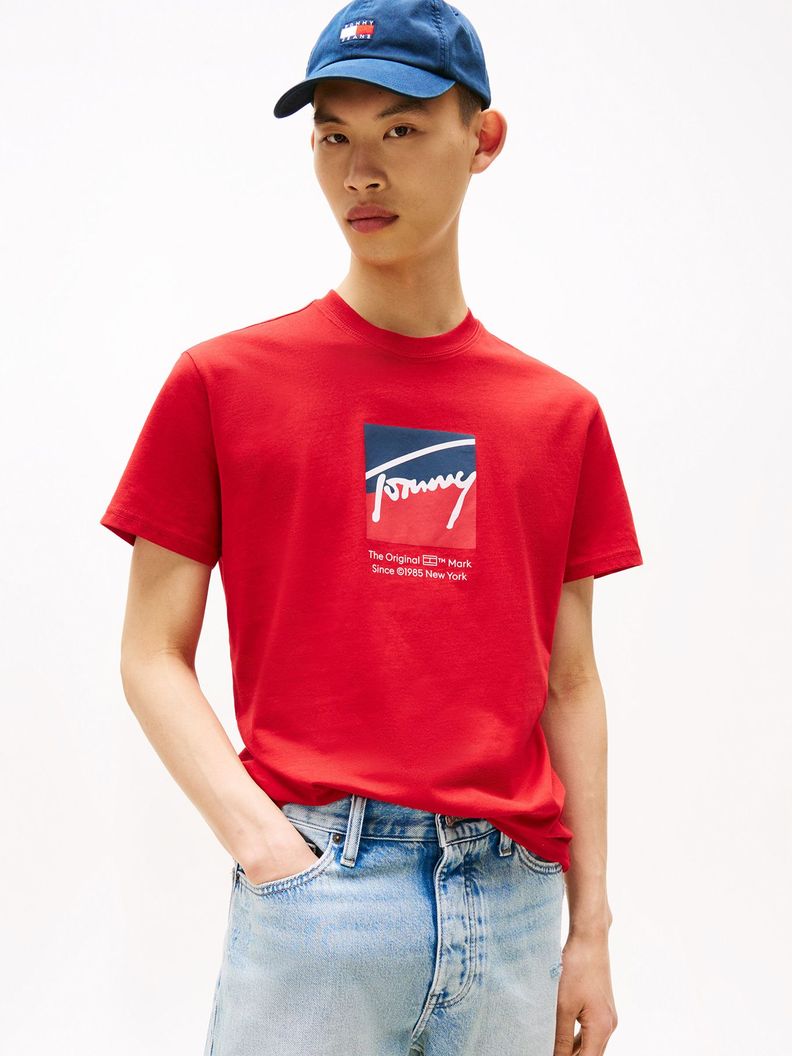 Polera Con Logo Distintivo Regular Fit Rojo S