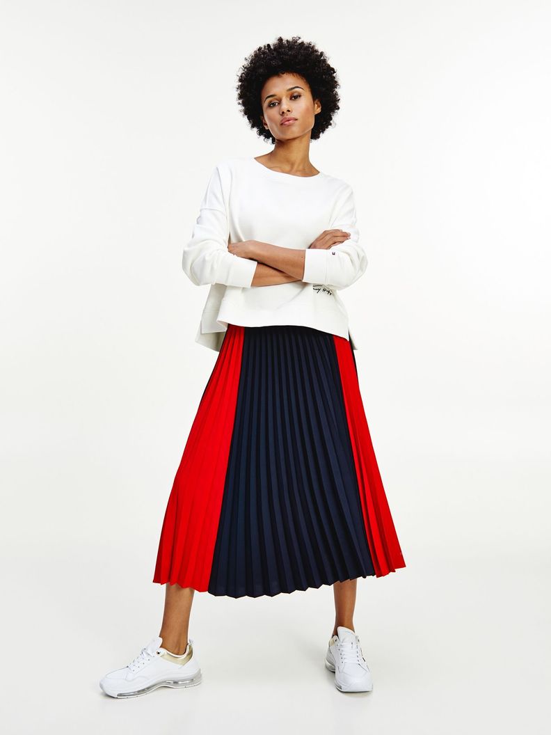 Polerón Relaxed Script Blanco Tommy Hilfiger