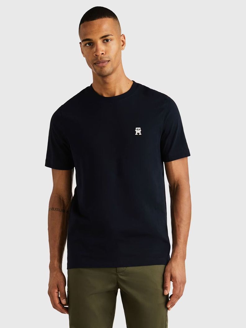 Polera Logo Monogram Regular Azul Tommy Hilfiger-0
