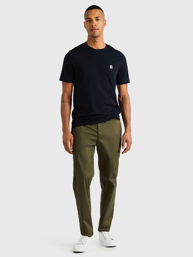 Polera Logo Monogram Regular Azul Tommy Hilfiger-1