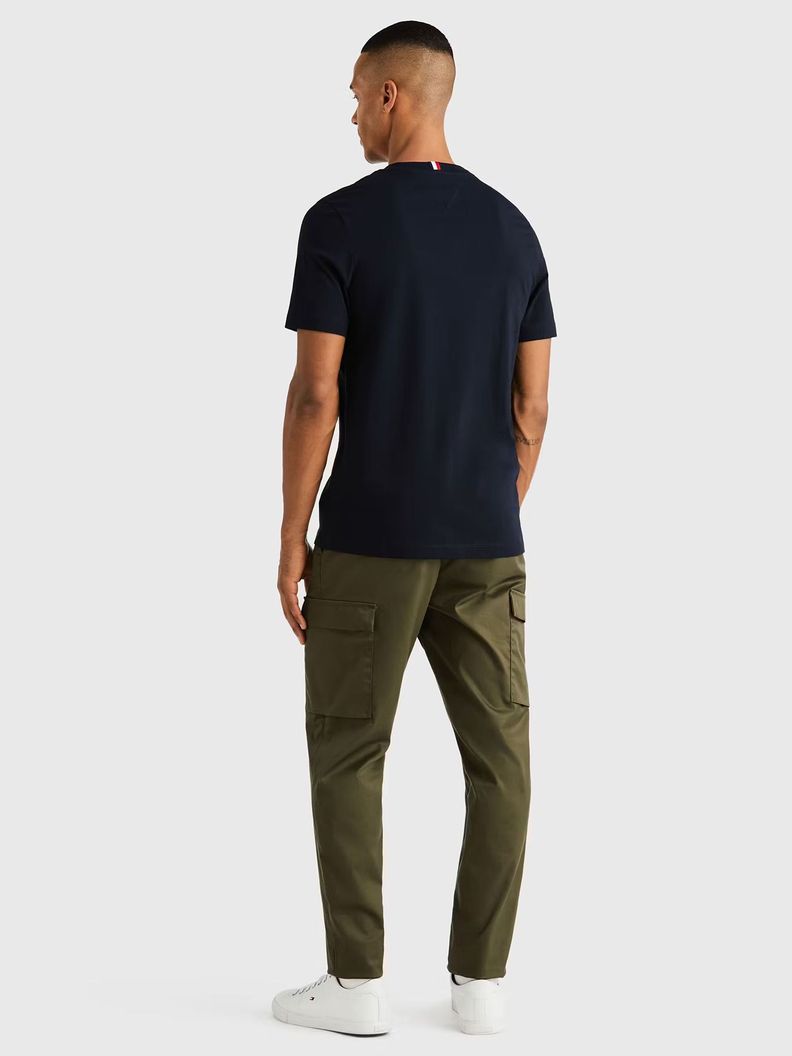 Polera Logo Monogram Regular Azul Tommy Hilfiger-2