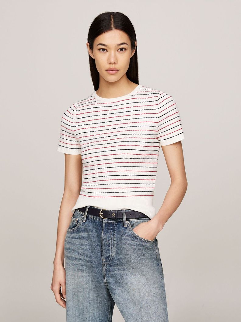 Sweater Diseño de Raya Slim Multicolor Tommy Hilfiger-0