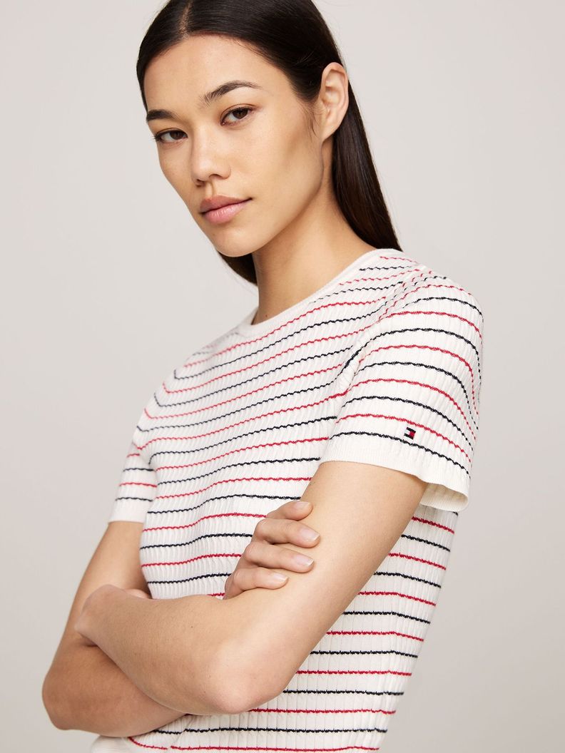 Sweater Diseño de Raya Slim Multicolor Tommy Hilfiger-3