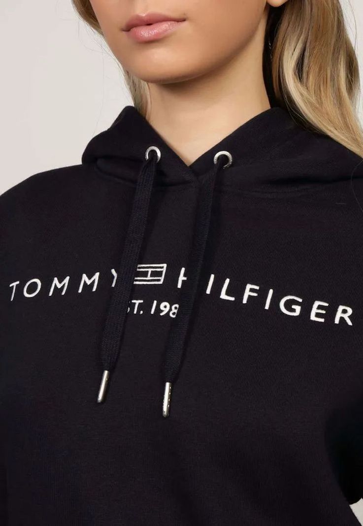 Polerón Hoodie Logo Bordado DW5 Azul Tommy Hilfiger-3