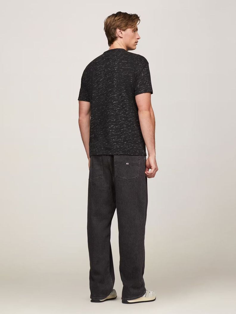 Polera Jaspeada Logo Regular Fit Negro Tommy Hilfiger-2