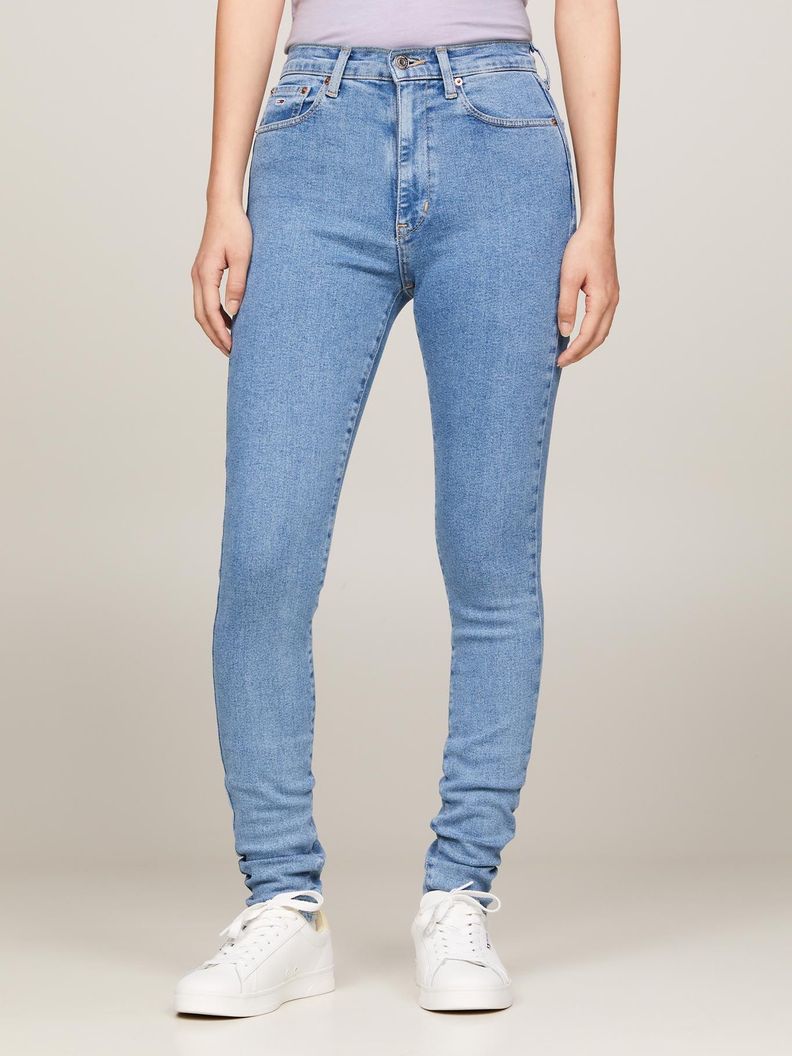 Jeans Mujer Skinny Talle Alto Azul Tommy Jeans-1