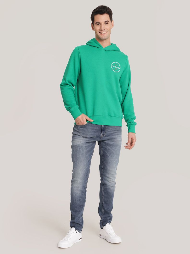 Polerón Hoodie Con Logo Chest Verde Tommy Hilfiger-1