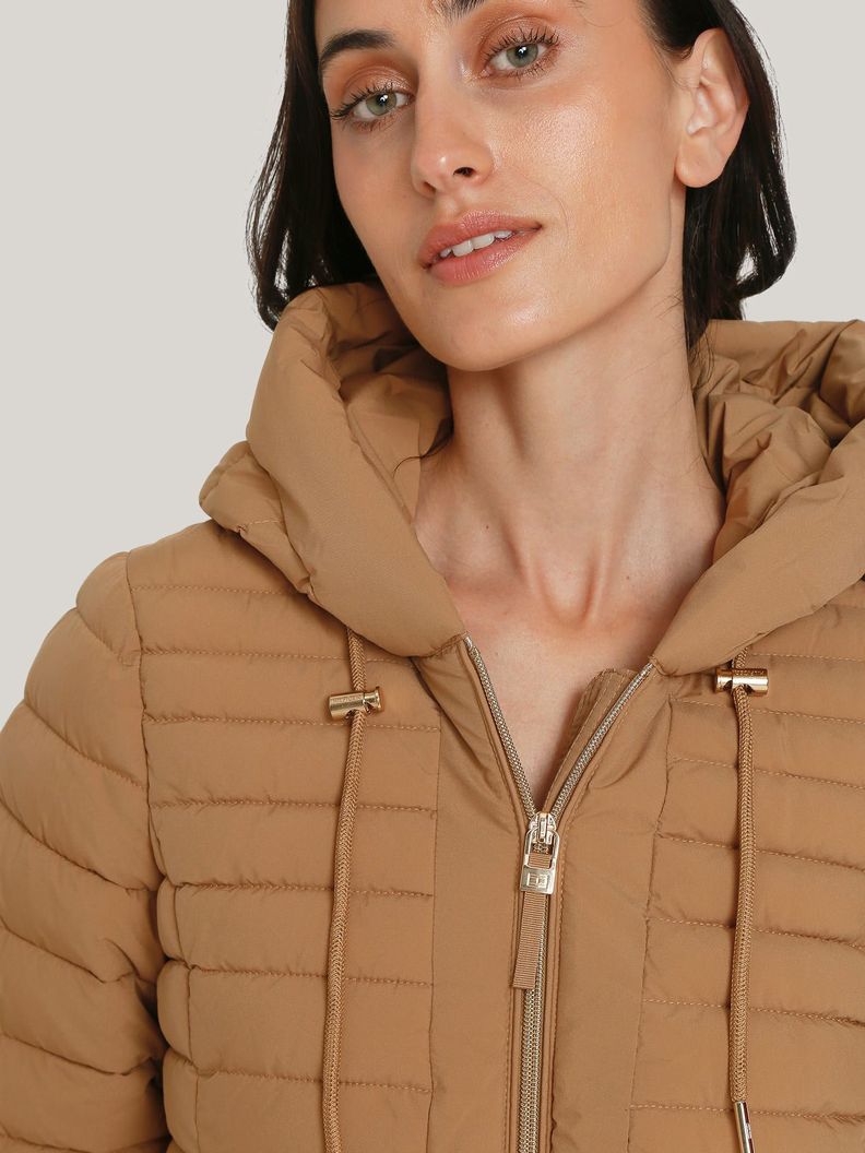 Parka Acolchada Ligera Con Gorro Beige Tommy Hilfiger-3