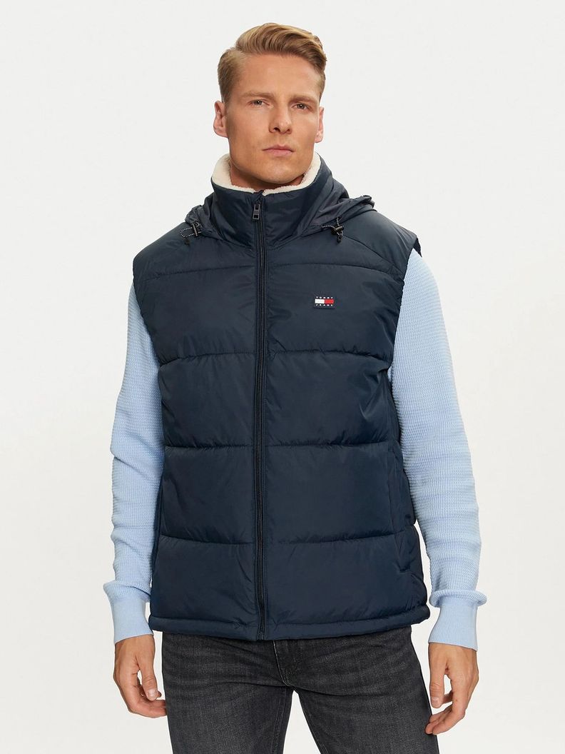 Parka Vest Acolchada Cuello Alto Azul Tommy Hilfiger-0