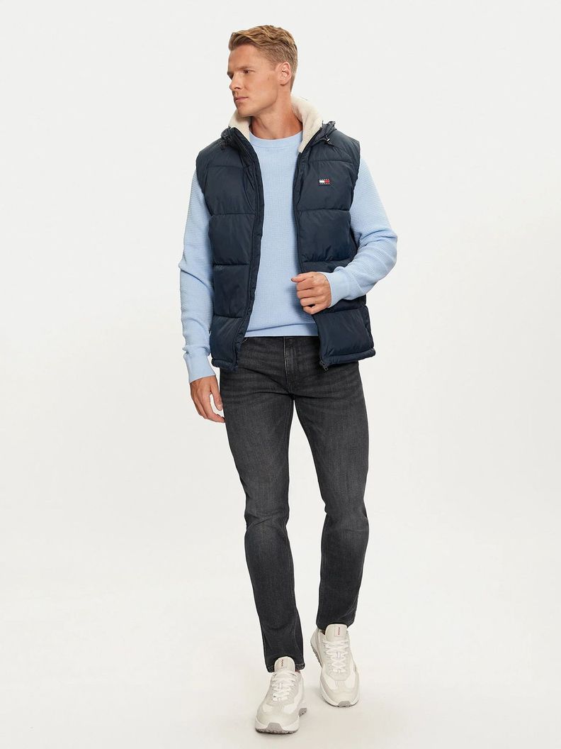 Parka Vest Acolchada Cuello Alto Azul Tommy Hilfiger-1