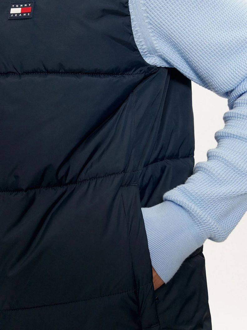 Parka Vest Acolchada Cuello Alto Azul Tommy Hilfiger-4