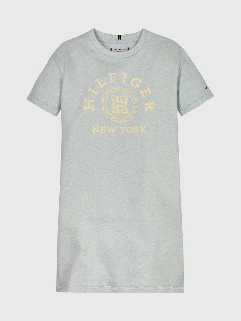 Vestido De Niña Logo Monogram Azul Tommy Hilfiger-0