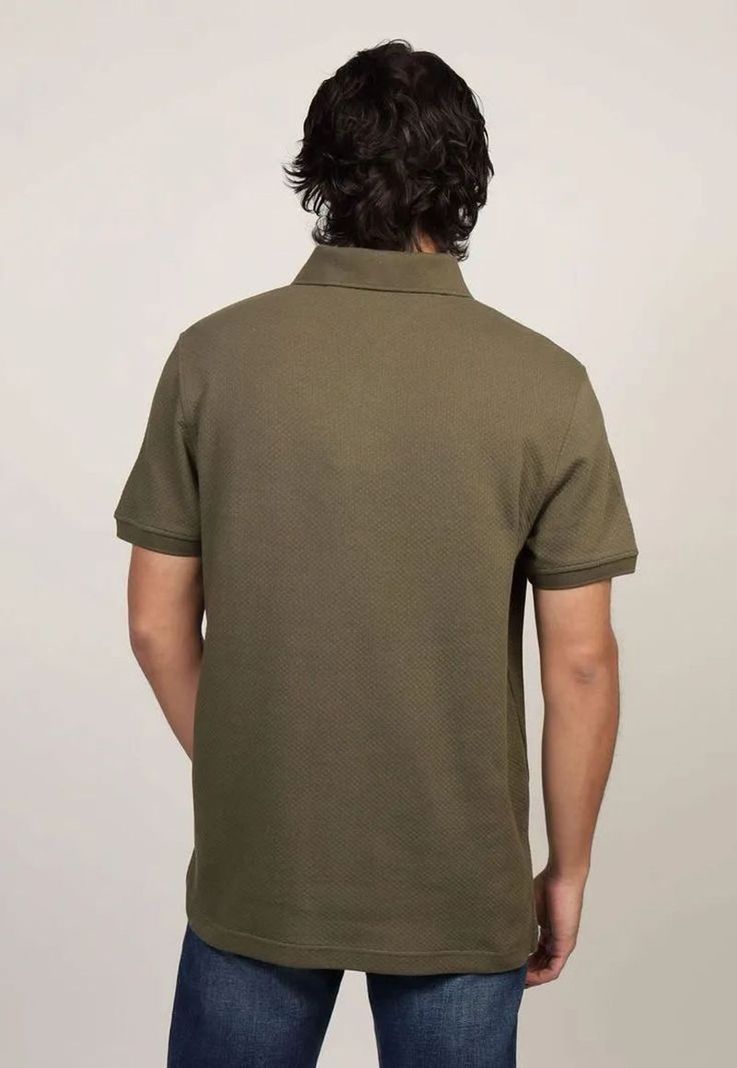 Polo Waffle Con Logo Regular Fit Verde Tommy Hilfiger-2
