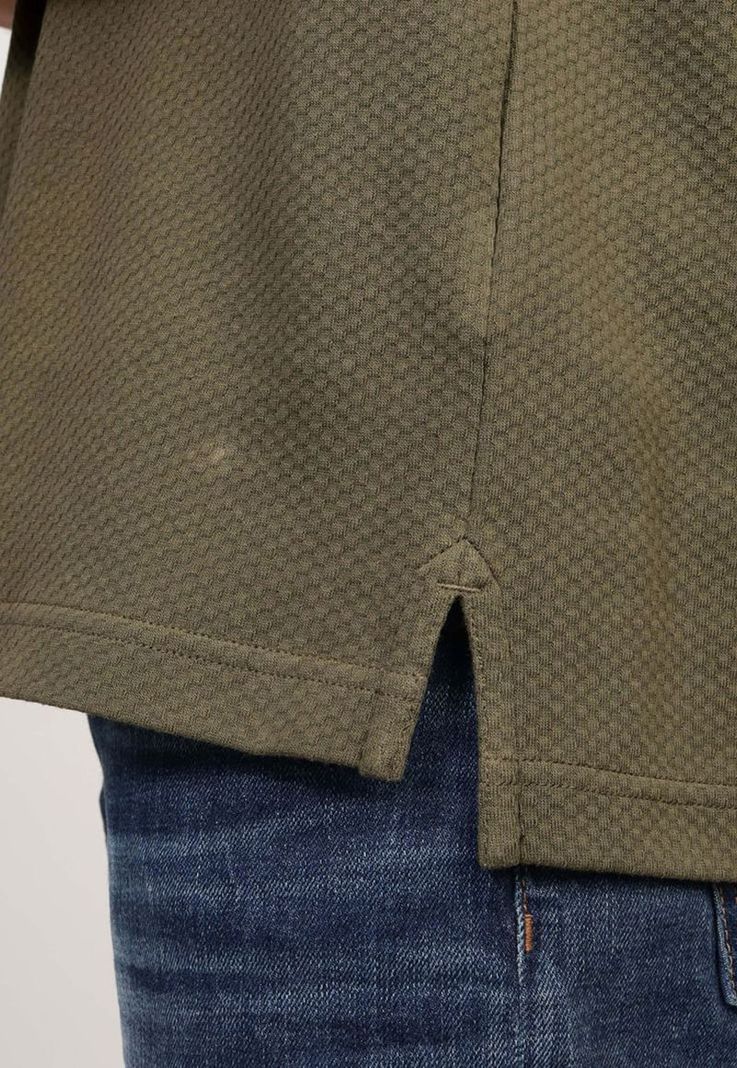 Polo Waffle Con Logo Regular Fit Verde Tommy Hilfiger-4