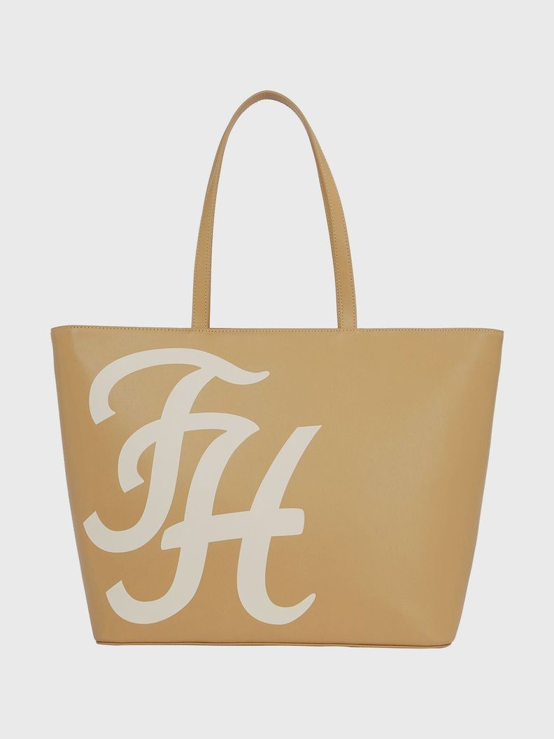 Tote Im Latam Con Logo Beige Tommy Hilfiger-0