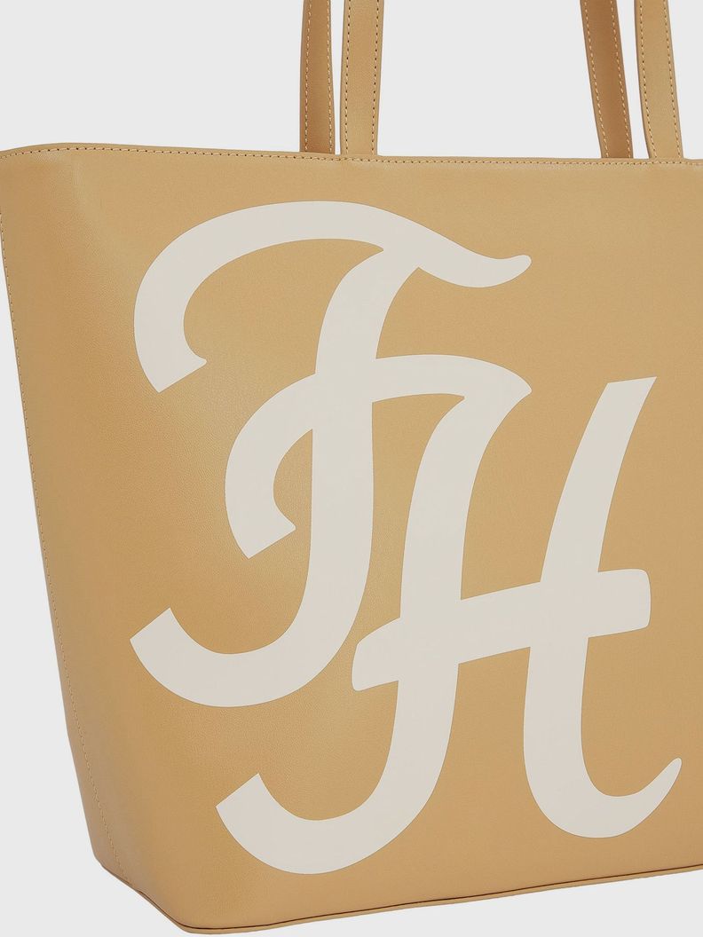 Tote Im Latam Con Logo Beige Tommy Hilfiger-2