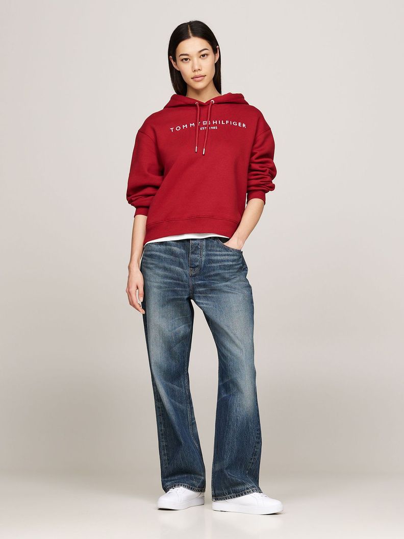 Polerón Hoodie Logo Bordado XXN Rojo Tommy Hilfiger-1