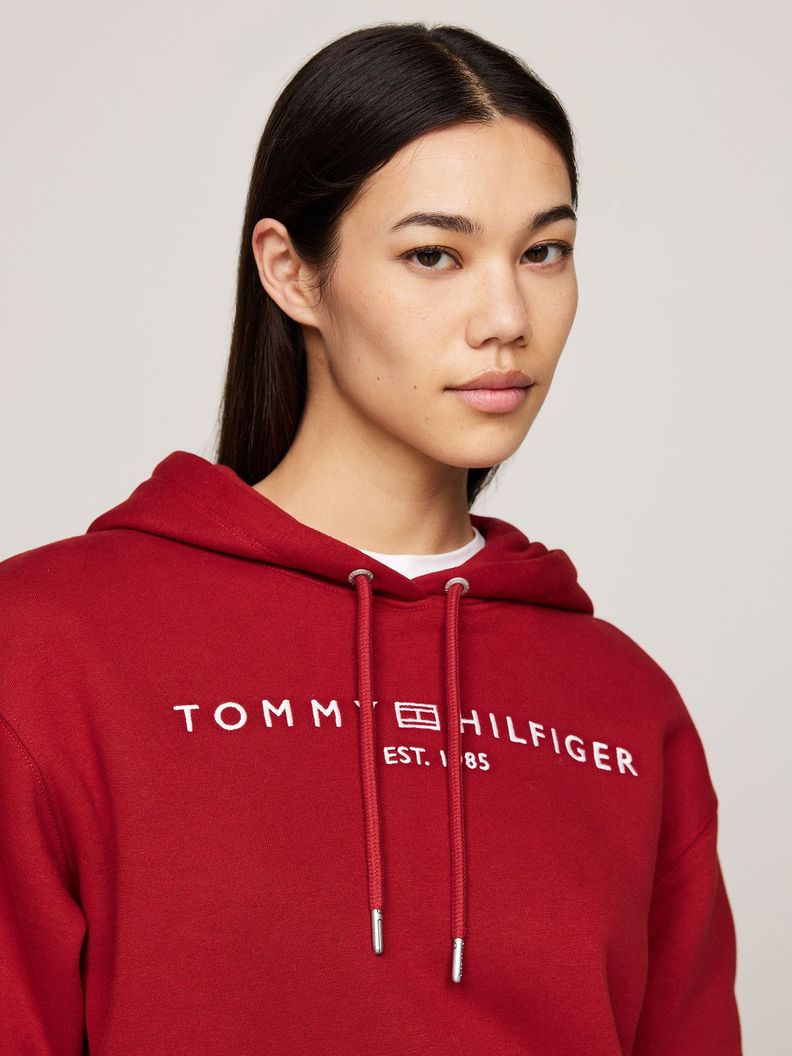 Polerón Hoodie Logo Bordado XXN Rojo Tommy Hilfiger-3