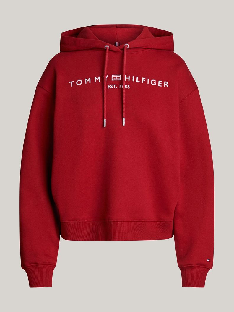 Polerón Hoodie Logo Bordado XXN Rojo Tommy Hilfiger-4