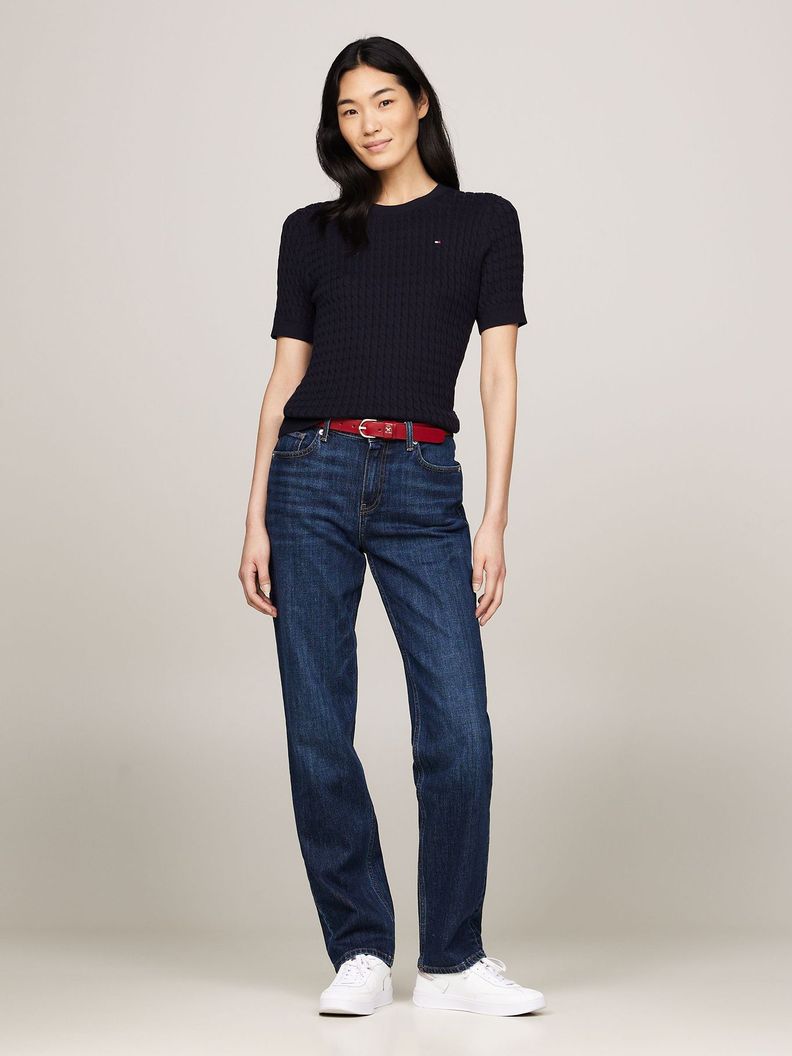 Sweater Tejido Cable Slim Fit Azul Tommy Hilfiger-1