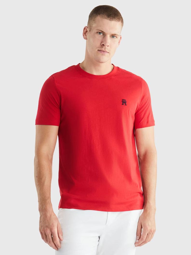 Polera Logo Monogram Regular Fit Rojo Tommy Hilfiger-0