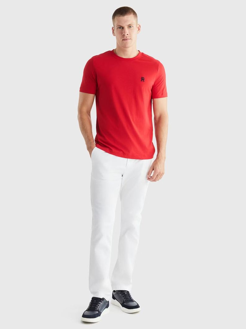 Polera Logo Monogram Regular Fit Rojo Tommy Hilfiger-1