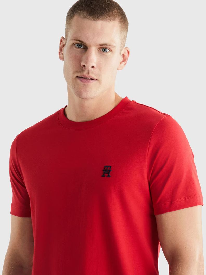Polera Logo Monogram Regular Fit Rojo Tommy Hilfiger-3
