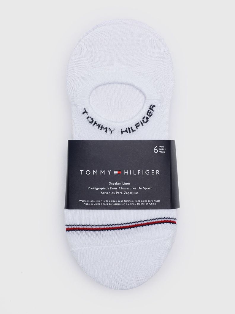 Pack De 6 Calcetines Print Y Logo Blanco Tommy Hilfiger-1