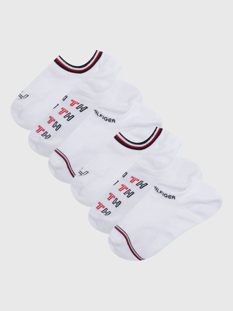 Pack De 6 Calcetines Print Y Logo Blanco Tommy Hilfiger-0