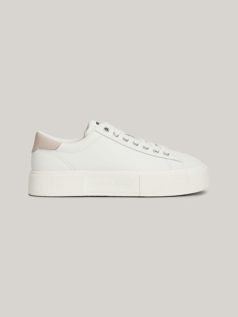 Zapatillas De Plataforma Con Logo Blanco Tommy Hilfiger-4