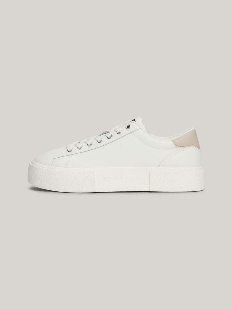 Zapatillas De Plataforma Con Logo Blanco Tommy Hilfiger-5