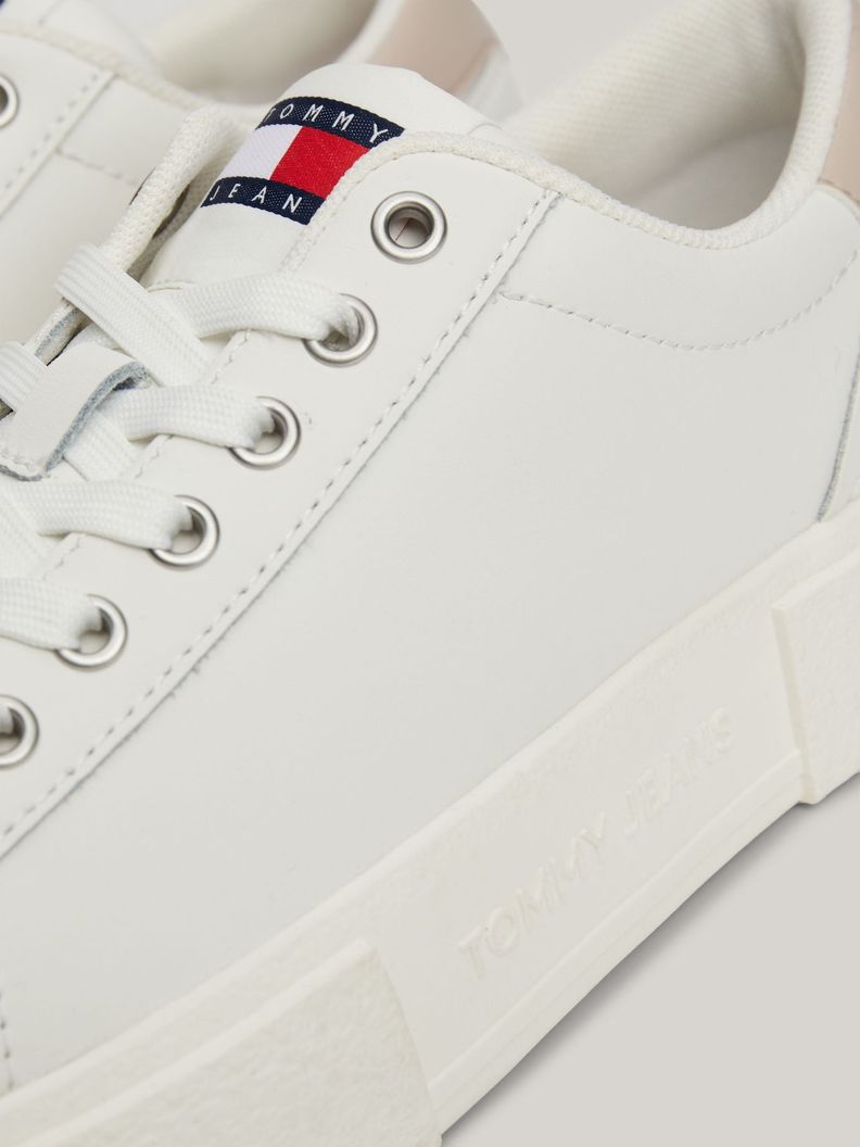 Zapatillas De Plataforma Con Logo Blanco Tommy Hilfiger-6