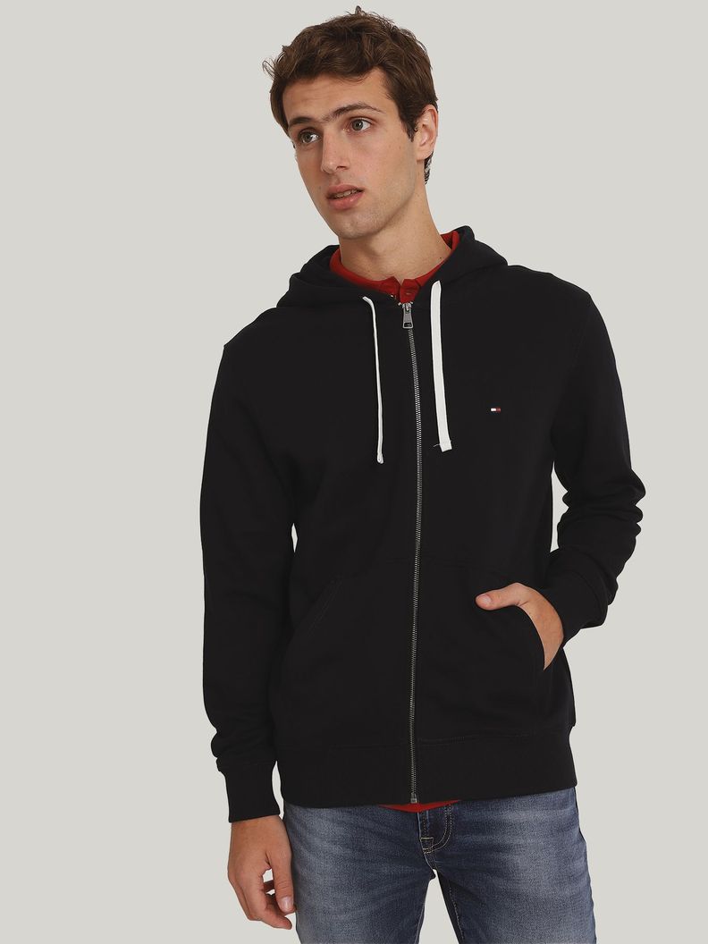 Polerón Hoodie Solic Con Cremallera Azul Tommy Hilfiger-0