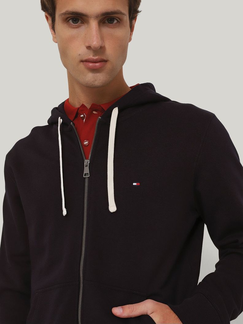 Polerón Hoodie Solic Con Cremallera Azul Tommy Hilfiger-3