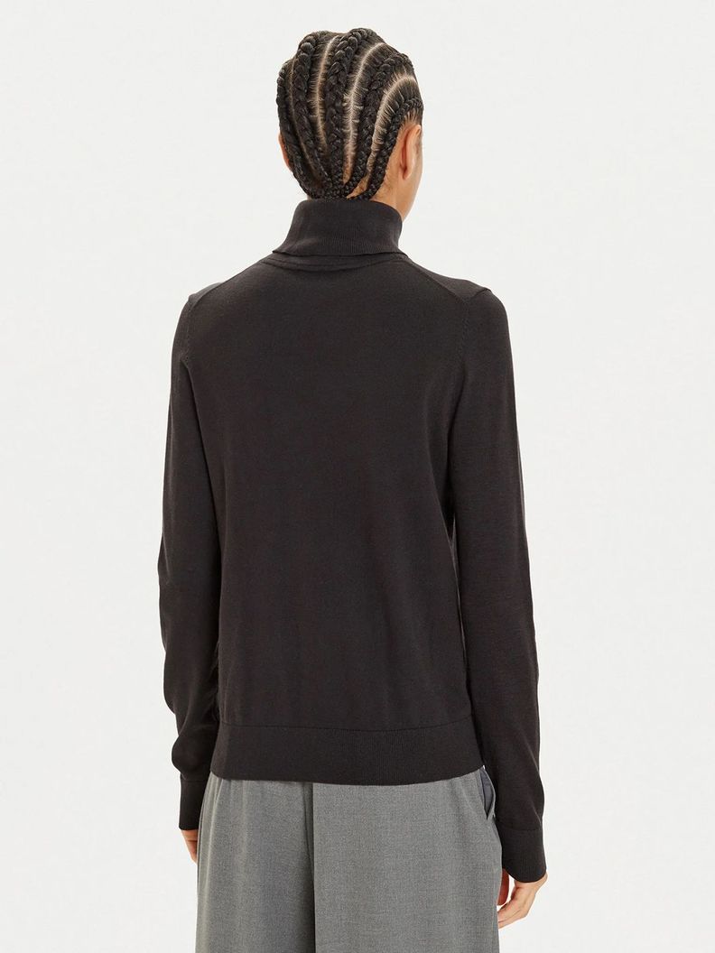Sweater De Cuello Alto Con Logo Negro Tommy Hilfiger-2