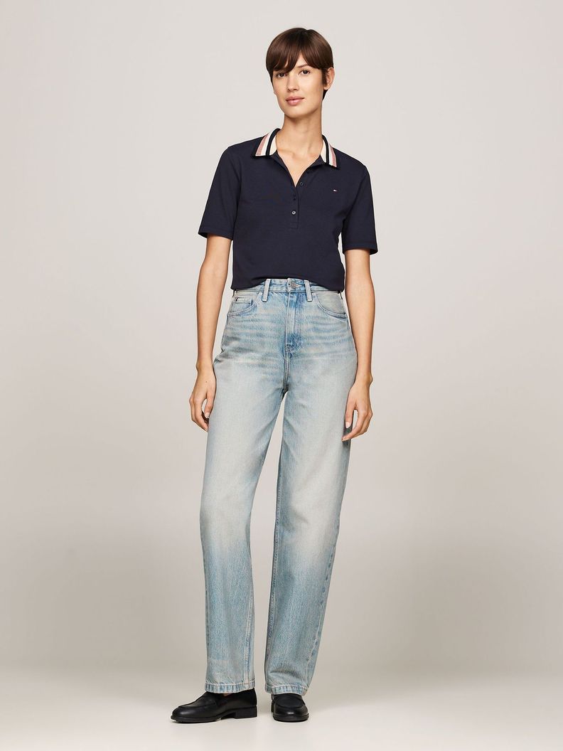 Polo De Piqué Slim Fit Azul Tommy Hilfiger-1