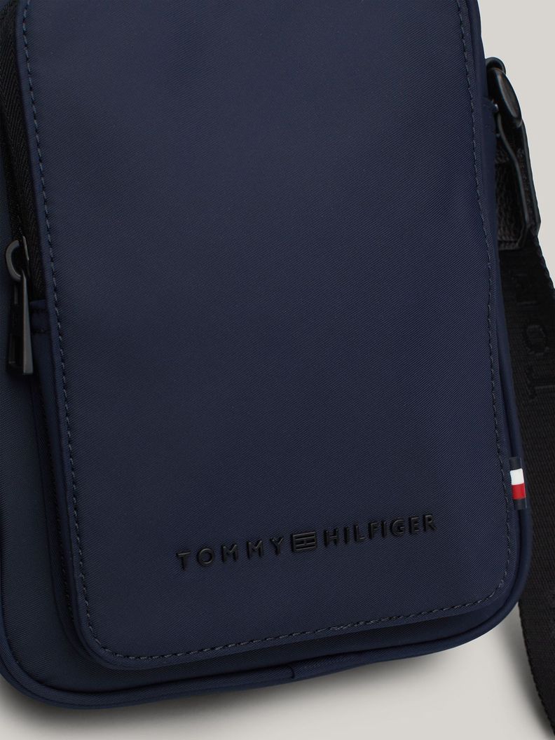 Bolso Reporter Con Logo Texturizado Azul Tommy Hilfiger-3