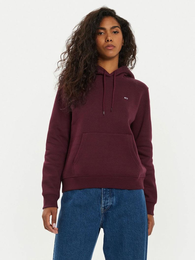Polerón Hoodie Flag Logo Burdeo Tommy Hilfiger-0