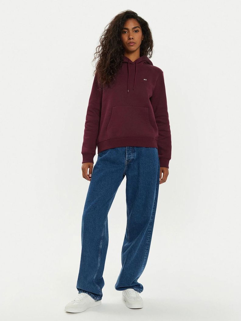 Polerón Hoodie Flag Logo Burdeo Tommy Hilfiger-1